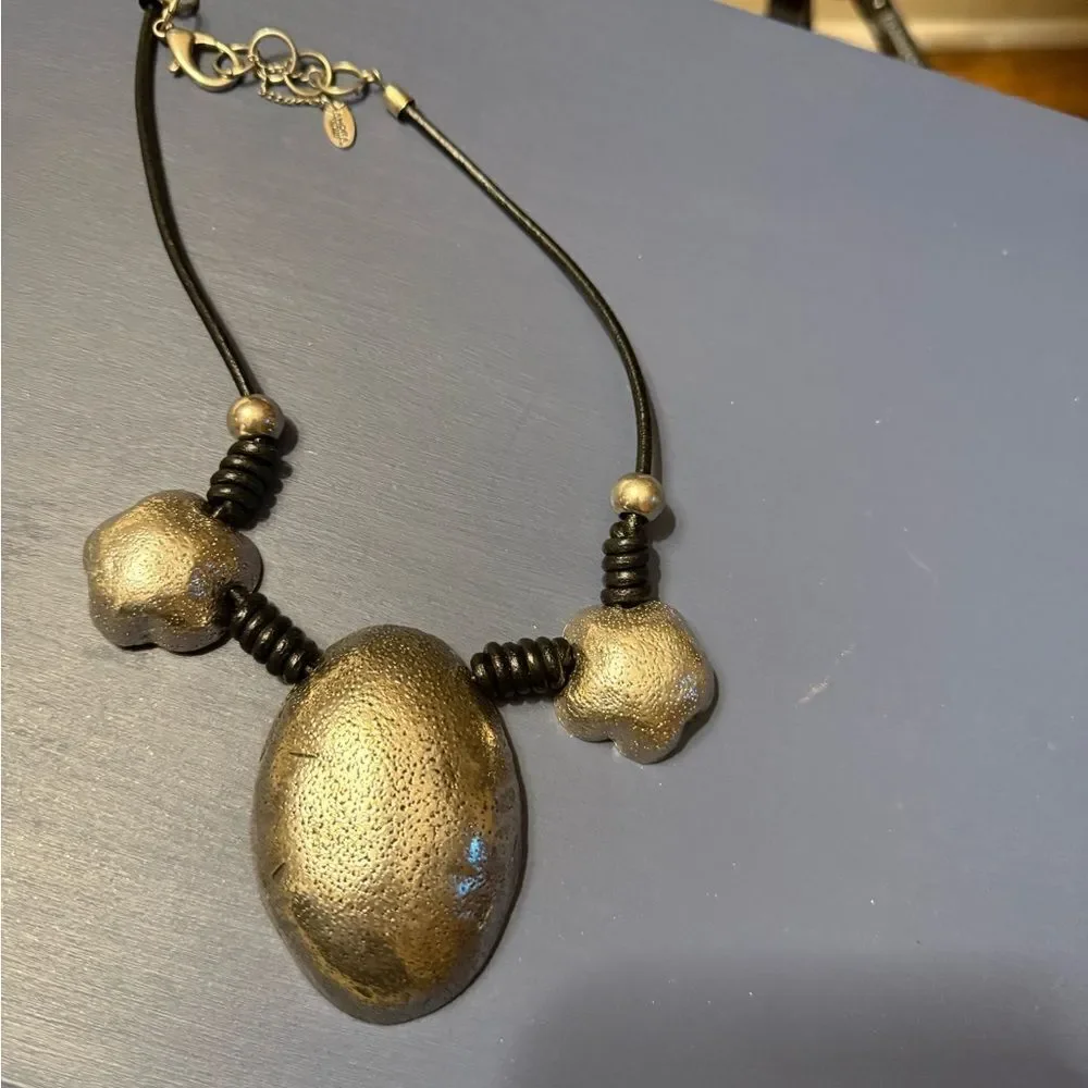 Amrita Singh Metallic Black Necklace